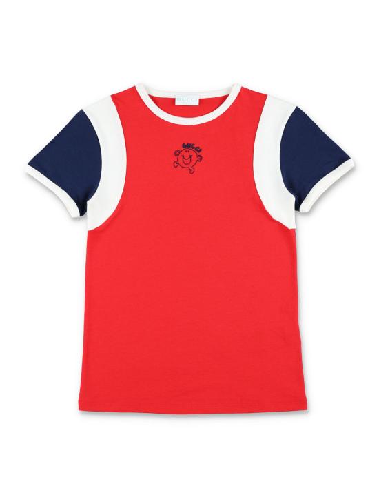  [키즈] 구찌 티셔츠 키즈 코튼 그래픽 티셔츠 레드