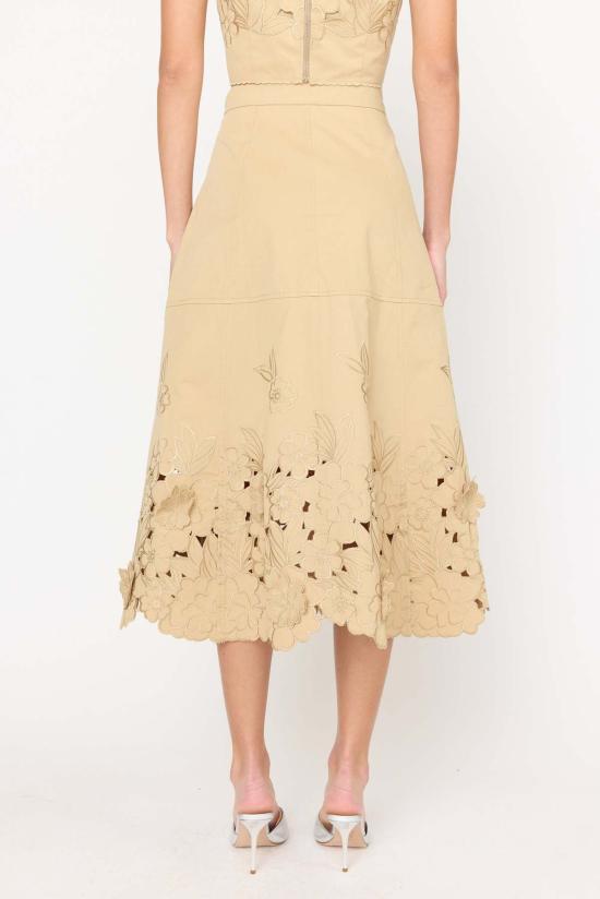  크리스티 린 롱 스커트 바비 스커트 카키 - CHRISTY LYNN