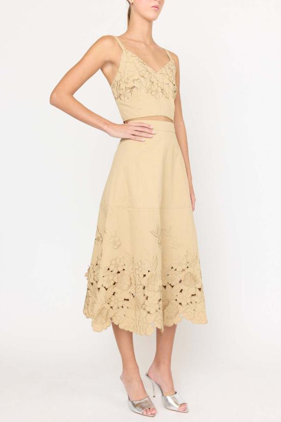  크리스티 린 롱 스커트 바비 스커트 카키 - CHRISTY LYNN