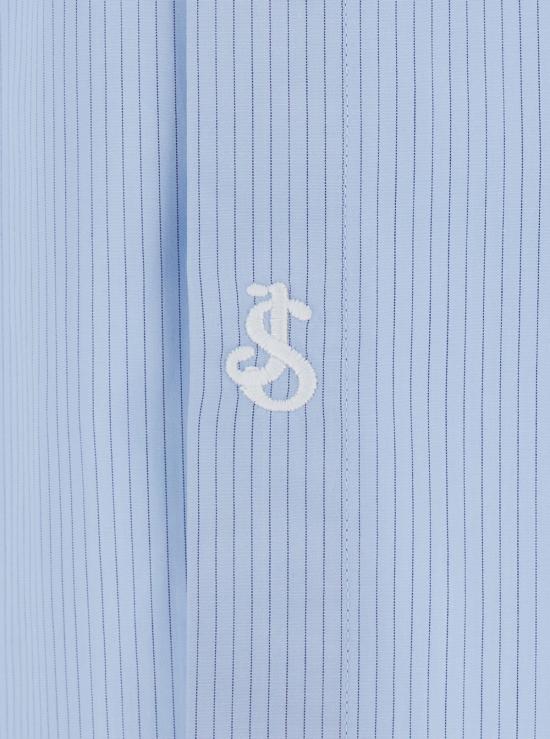  질샌더 긴팔 셔츠 질 샌더 핀스트라이프 포인트 칼라 코튼  라이트 블루 - JIL SANDER