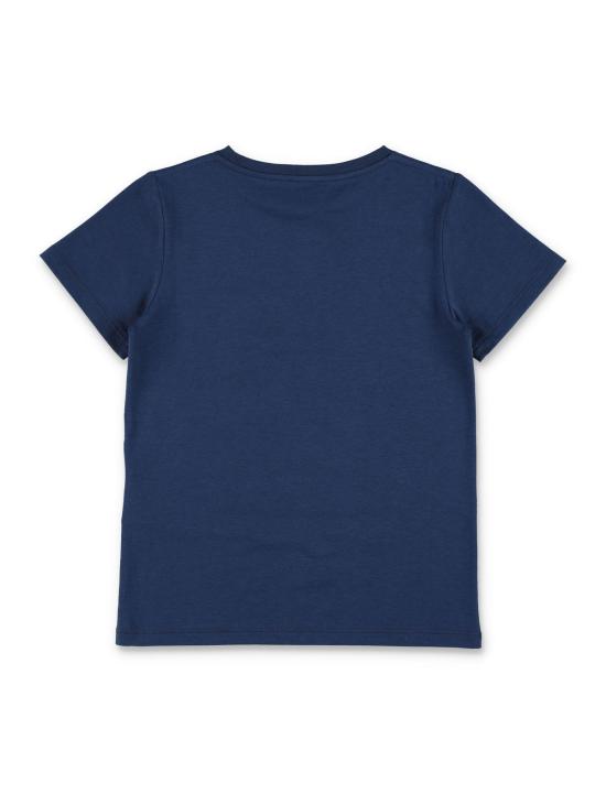  [키즈] 구찌 티셔츠 키즈 코튼 포켓 티셔츠 프러시안 블루/화이트 - GUCCI