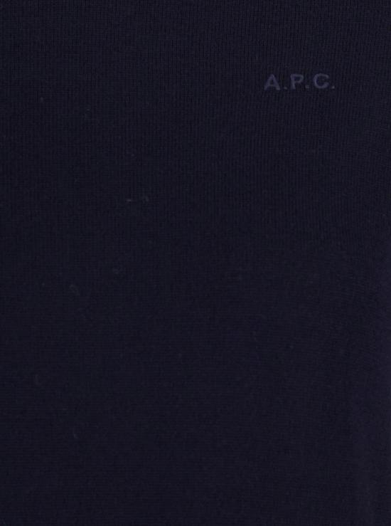  아페쎄 터틀넥 A.P.C. 로고 자수 하이넥  (울 소재, 블루) - A.P.C.