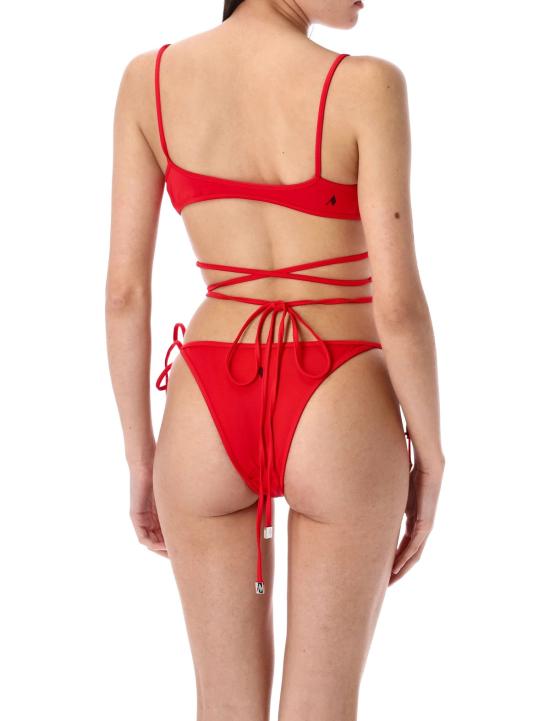  디 아티코 비키니 수영복 아티코 레이스 비키니 레드 - THE ATTICO