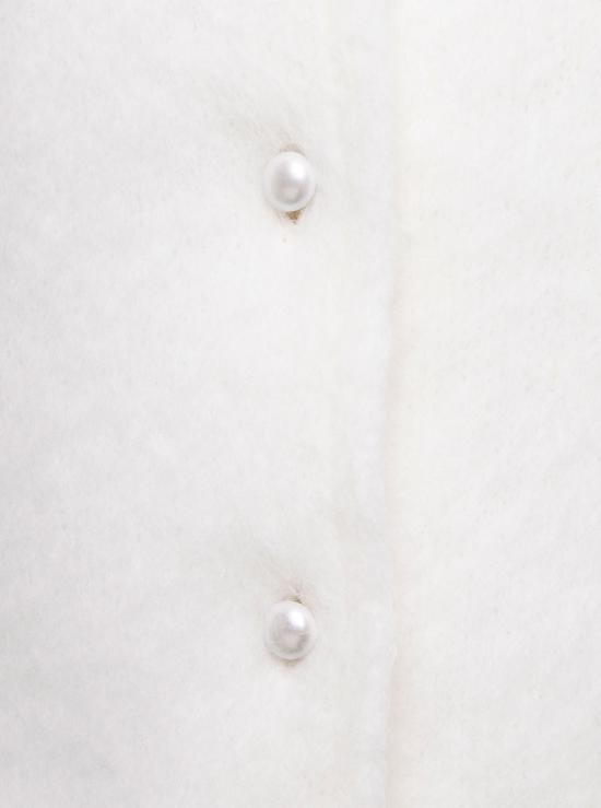  마르지엘라 가디건 메종  크롭 앙고라 폴리아미드 저지  화이트 - MAISON MARGIELA