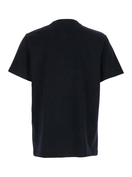  오프화이트 반팔 티셔츠 코튼 크루넥 티셔츠 (앞면 로고 포함) 블랙 - OFF WHITE