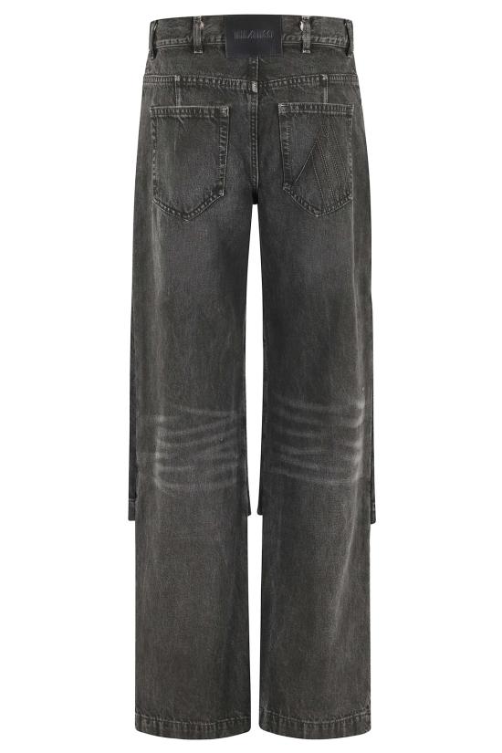  디 아티코 데님 팬츠 아티코 롱 팬츠 진 블랙 - THE ATTICO