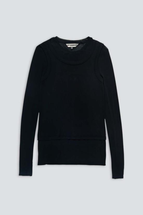  멜리타 바우마이스터 긴팔 티셔츠 긴팔 더블탑