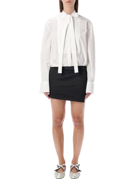  디 아티코 숏 원피스 아티코 코튼 미니 드레스 화이트/블랙