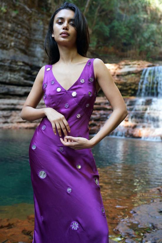  아바카시 롱 원피스 시샤 슬립 드레스 - ABACAXI