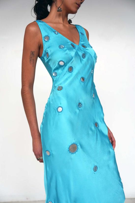  아바카시 롱 원피스 시샤 슬립 드레스 - ABACAXI