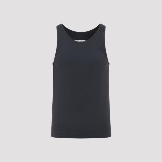  마르지엘라 민소매 티셔츠 메종  코튼 탱크탑 차콜 - MAISON MARGIELA
