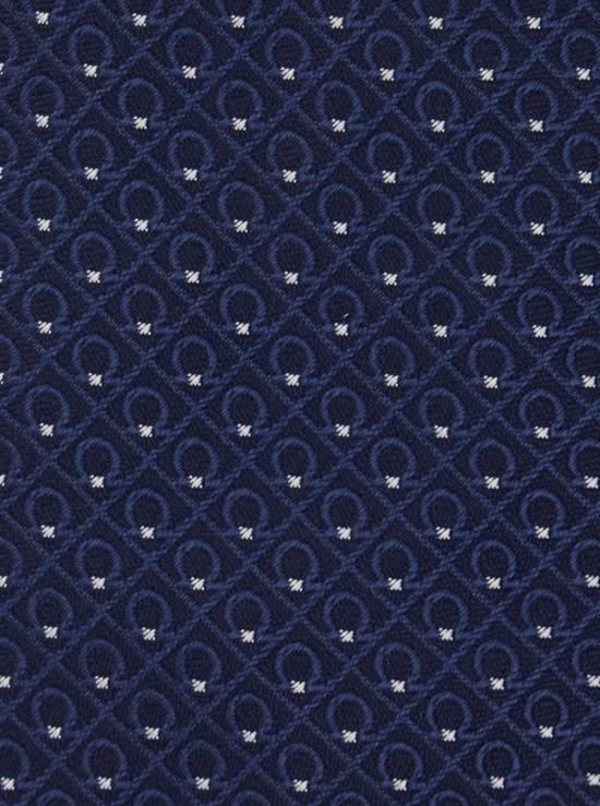  살바토레 페라가모 넥타이 페라가모 기하학적 무늬 실크 블루 - SALVATORE FERRAGAMO