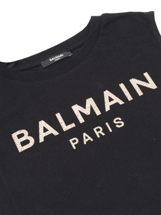  발망 숏 원피스 저지 드레스 블랙 - BALMAIN