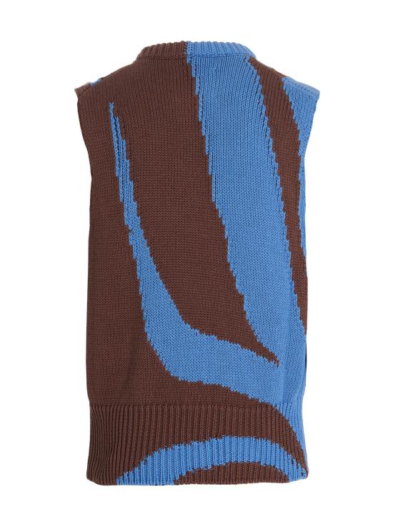  질샌더 니트 베스트 질 샌더 컬러블록 코튼 니트  멀티컬러 - JIL SANDER