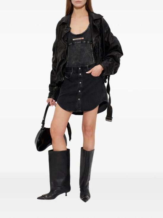  디젤 바디수트 티셔츠 Diesel Phoebe Dnm Uw 바디 바디수트 블랙 - DIESEL