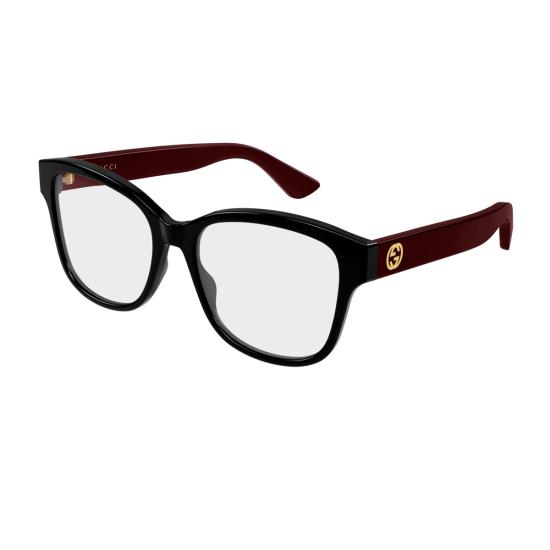  구찌 안경 GG1340 O 리네아 엠블럼 009 블랙 버건디 네로 인젝티드 - GUCCI