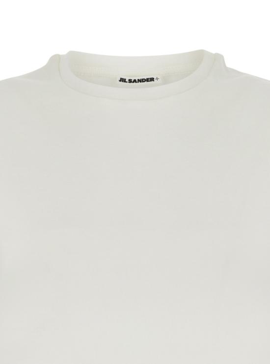  질샌더 긴팔 티셔츠 질 샌더 크루넥 민소매 쓰리 레이어드 사이드 로고 탑 멀티컬러 - JIL SANDER