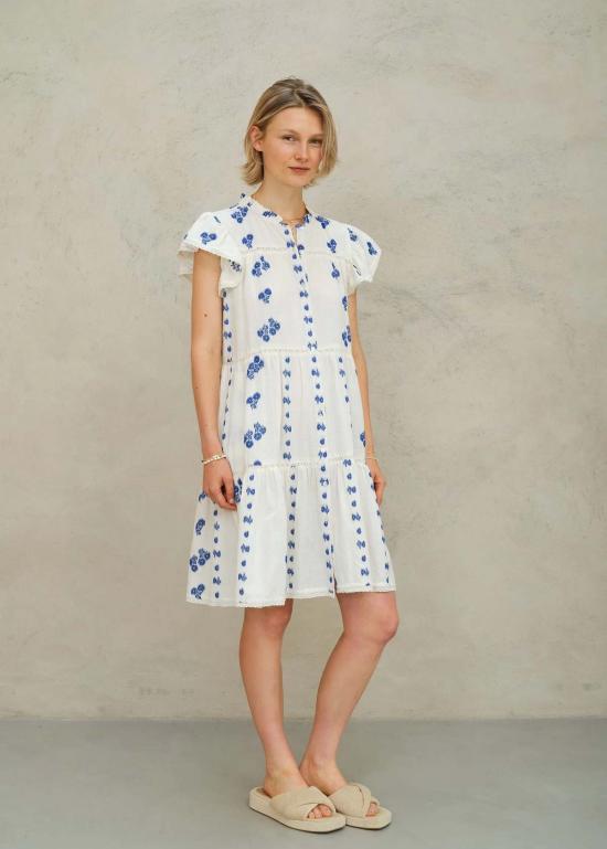  엠에이비이 숏 원피스 M.A.B.E 아이리스 우븐 프릴 드레스