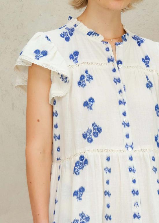  엠에이비이 숏 원피스 M.A.B.E 아이리스 우븐 프릴 드레스 - M.A.B.E