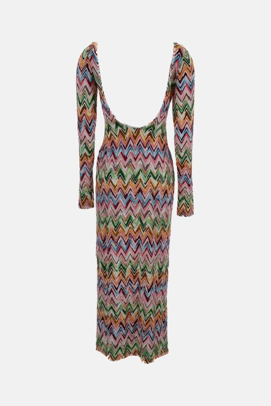  미소니 비치용품 미쏘니 긴팔 비치 커버업 드레스 멀티컬러 - MISSONI