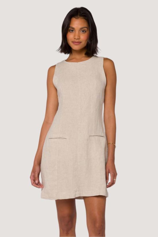  Velvet Heart 숏 원피스 벨벳 하트 마틸다 린넨 시프트 드레스