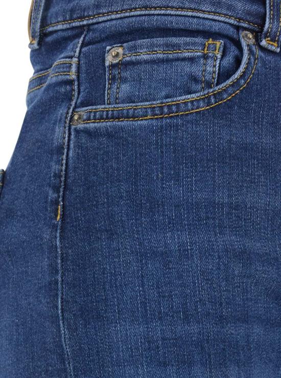  트윈셋 데님 팬츠 파이브 포켓 디자인 워싱 진 블루 - TWINSET