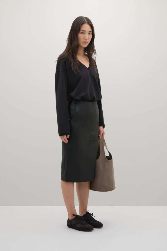  에이 에머리 긴팔 티셔츠 A. 에머리 퍼시 탑 - A.EMERY