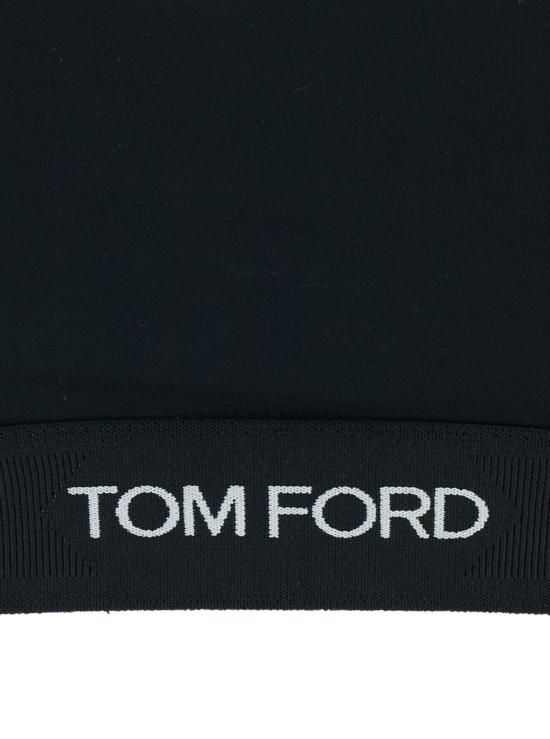  톰포드 브라 톰 포드 렛, 모달 스트레치 소재, 블랙 색상, 대비되는 로고 프린트 - TOMFORD