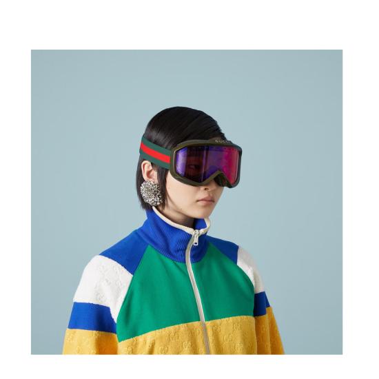  구찌 스포츠웨어 GG1210 S003 아세테이트/엘라스틱 밴드 선글라스 그린 - GUCCI