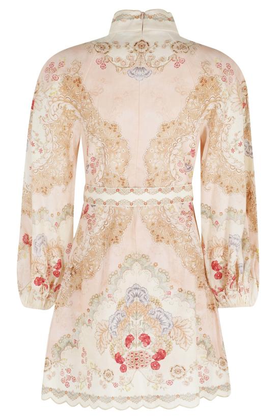  짐머만 숏 원피스 지머만 데이라이트 미니 드레스 핑크 & 퍼플 - ZIMMERMANN