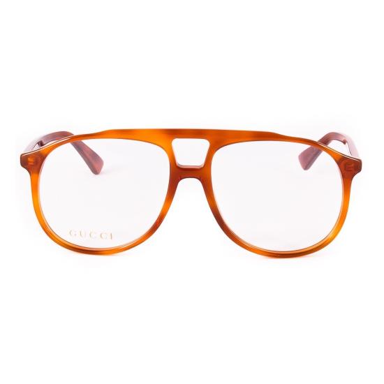  구찌 안경 GG0264 O 셀룰로이드 안경 브라운 - GUCCI