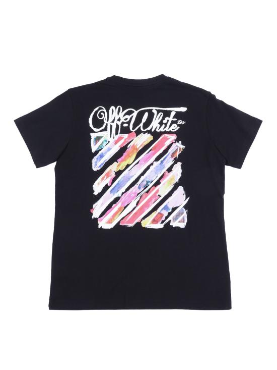  오프화이트 반팔 티셔츠 디아그 수채화 티셔츠 S/S 블랙