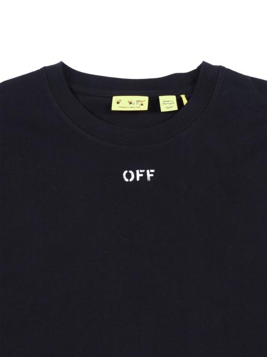  오프화이트 반팔 티셔츠 디아그 수채화 티셔츠 S/S 블랙 - OFF WHITE