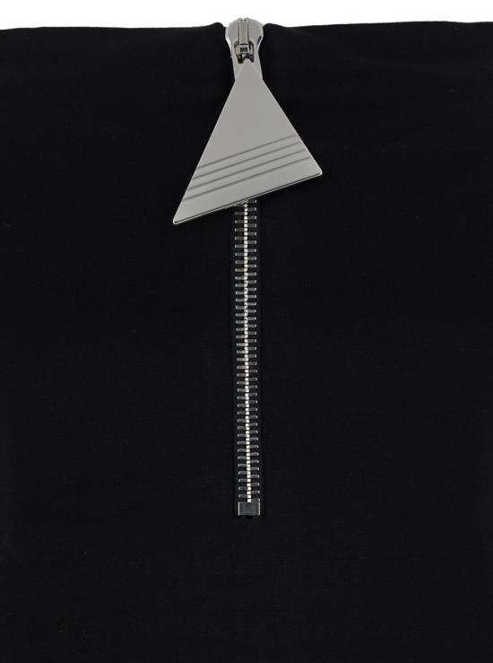  디 아티코 롱 원피스 아티코 뷔스티에 장식 지퍼 롱 드레스 블랙 - THE ATTICO