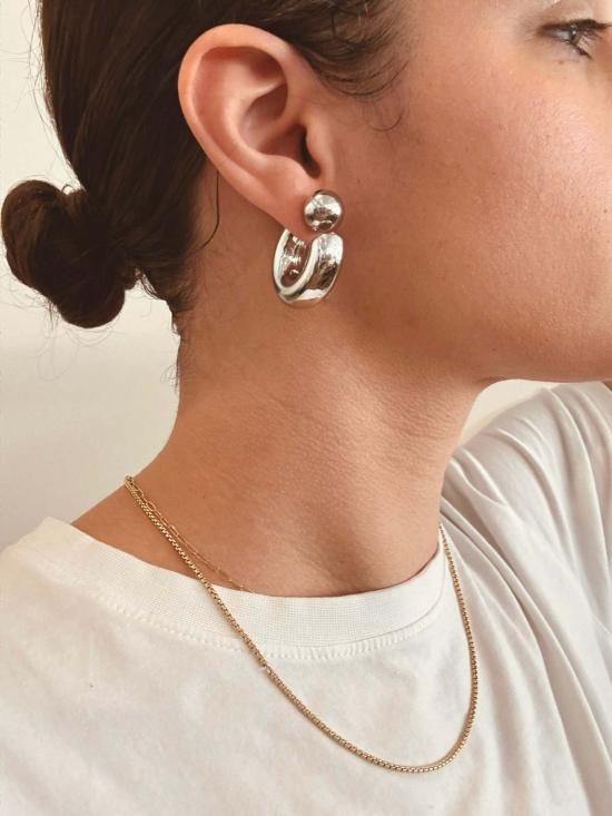  WINSOME 이어링 매력적인 세미 후프 귀걸이