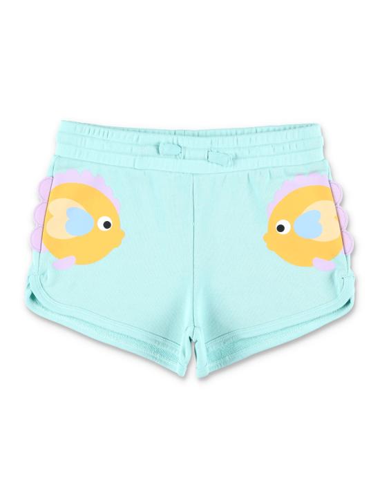  [키즈] 스텔라 맥카트니 쇼츠/버뮤다 스텔라 매카트니 아동용 물고기 그래픽 스웨트셔츠 & 반바지 세트 (연한 파란색) - STELLA MCCARTNEY