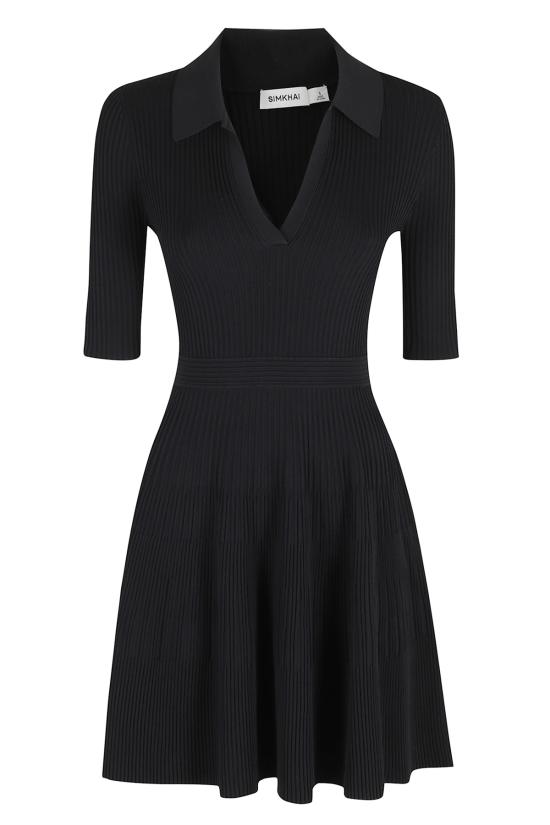  조나단 심카이 숏 원피스 Jonathan Simkhai 패트리샤 폴로 미니 드레스 블랙