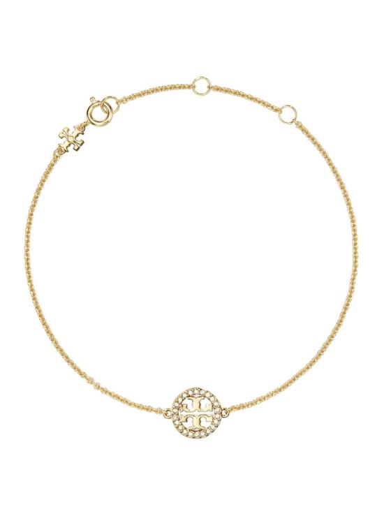  토리버치 팔찌 밀러 체인  (더블 T 참 장식, 메탈릭)