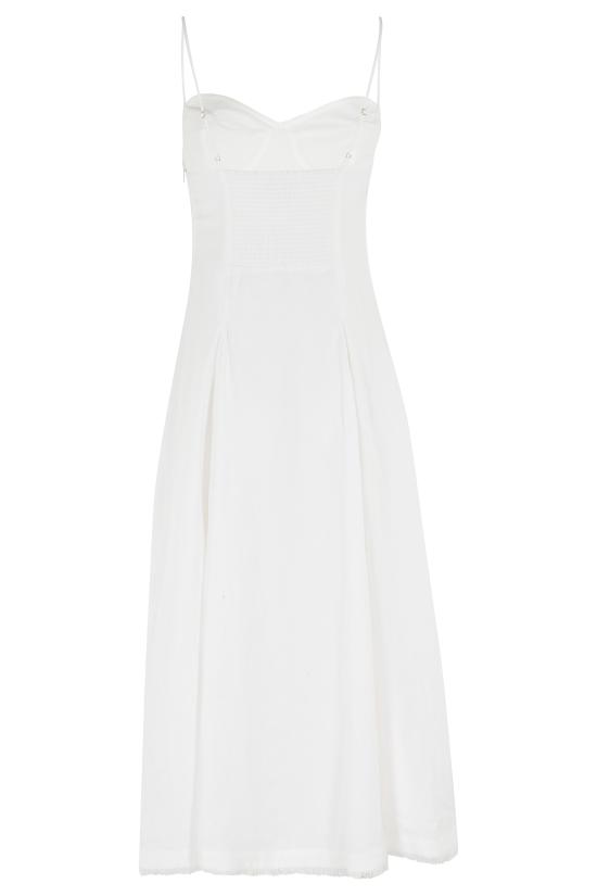  조나단 심카이 롱 원피스 Jonathan Simkhai Analise 뷔스티에 미디 드레스 화이트 - JONATHAN SIMKHAI