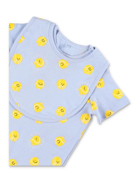  [키즈] 스텔라 맥카트니 오버롤 스텔라 매카트니 테니스 프린트 신생아 세트 셀레스트 - STELLA MCCARTNEY