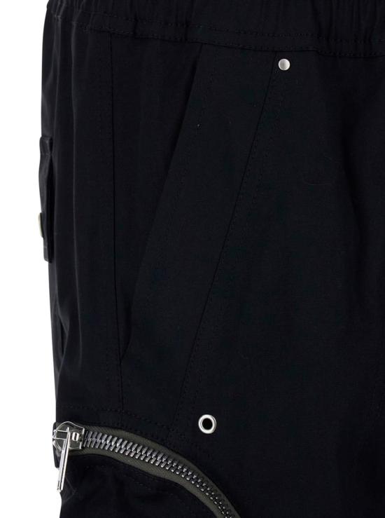  릭 오웬스 트레이닝/조거 팬츠 바우하우스 팬츠, 신축성 있는 허리와 조절끈, 카고 포켓, 지퍼 여밈, 블랙 - RICK OWENS