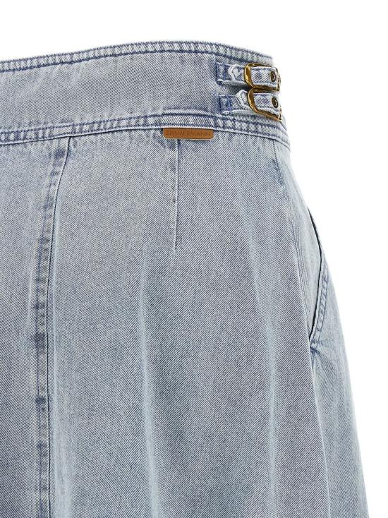  짐머만 데님 스커트 라이트 블루 - ZIMMERMANN