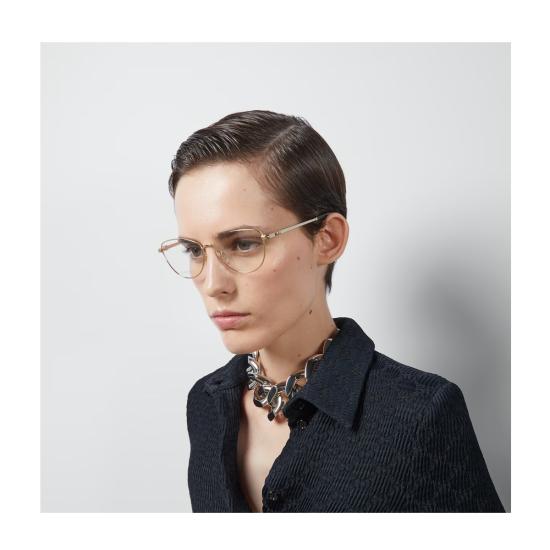  구찌 안경 GG1595 O 리네아 GG 로고 001 메탈 캣아이  오로 - GUCCI