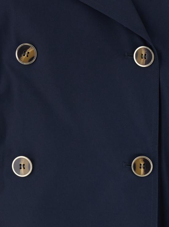  트윈셋 트렌치 코트 숏 더블 브레스트  블루 - TWINSET