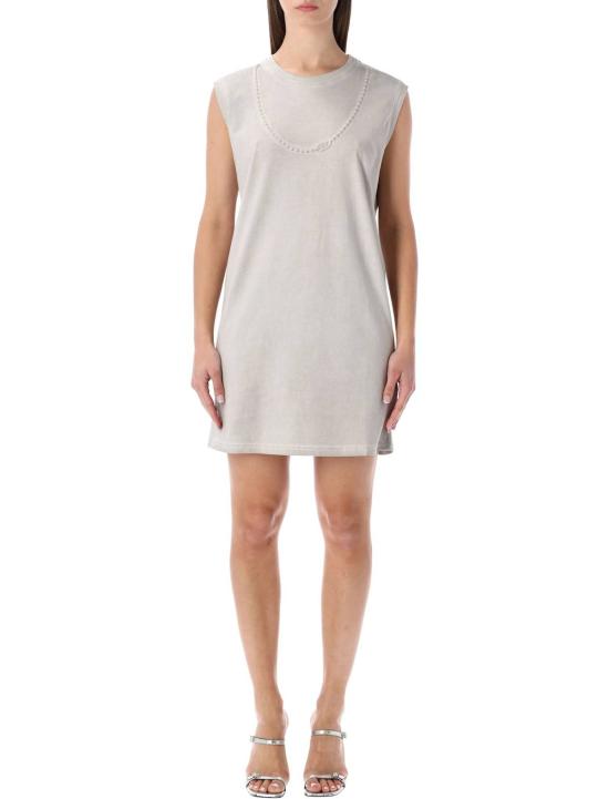  디젤 숏 원피스 D 엠브 페이디드 코튼 드레스 그레이 미스트