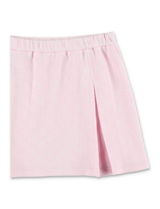  [키즈] 구찌 스커트 GG 피쿠 플리츠 미니  베이비 핑크 (아동용) - GUCCI