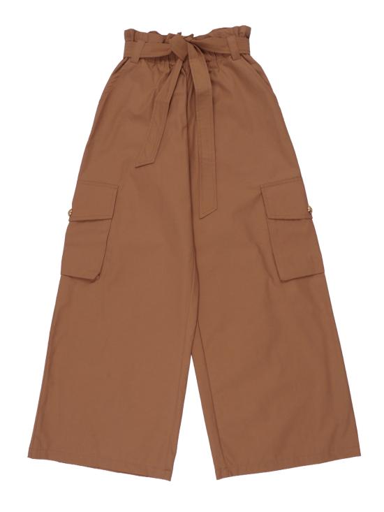  발망 팔라초 팬츠 코튼 라이오셀 팬츠 브라운