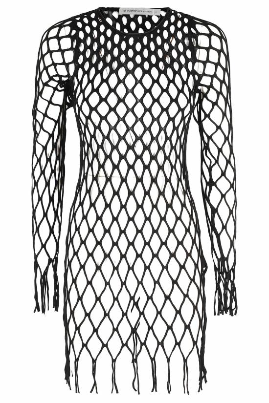  크리스토퍼에스버 숏 원피스 크리스토퍼 에스버 니트 메시 미니 드레스 브라운