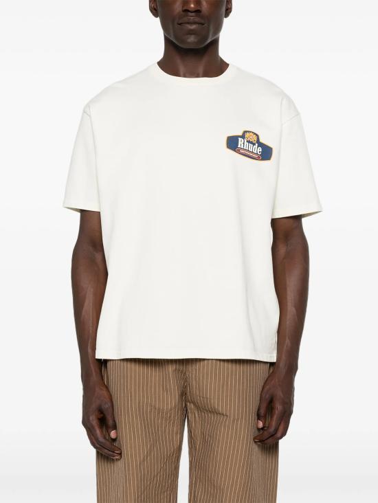 26SS 루드 반팔 티셔츠 RHSS26TT04012 6190 White - RHUDE