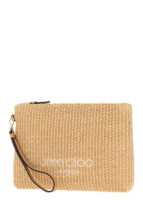 26SS 지미추 토트백 ZIPPEDFLATPOUCHJYN NATLAT Beige o Tan - JIMMY CHOO